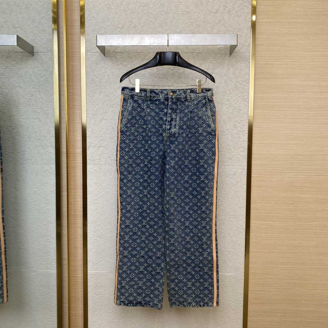 Louis Vuitton Monogram Denim Tailored Pants    1AGIV1 - DopestKickz