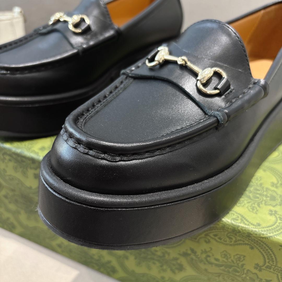 Gucci Women's Horsebit Wedge Loafer - DopestKickz