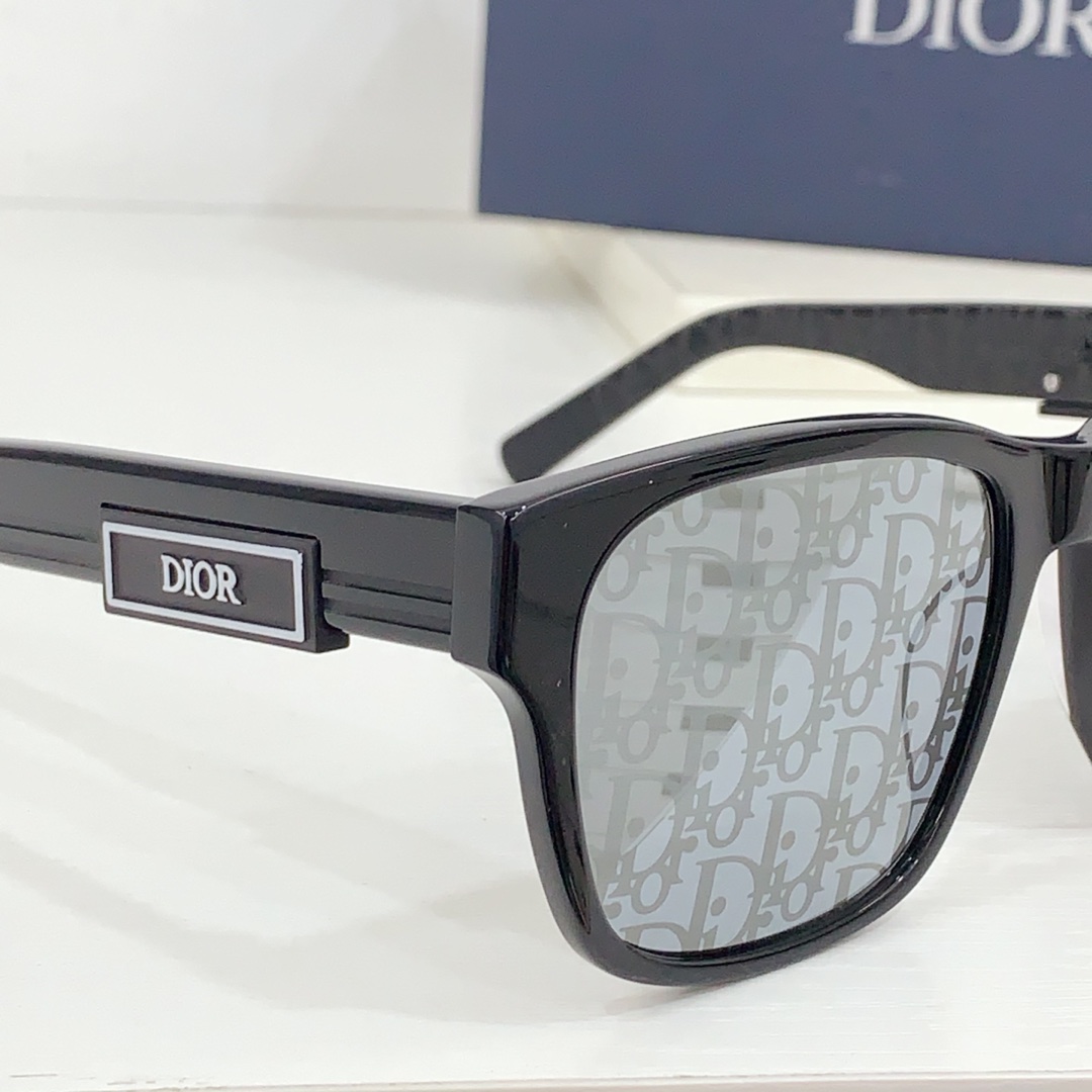 Dior DiorB23 S1I Black Rectangular Sunglasses  - DopestKickz