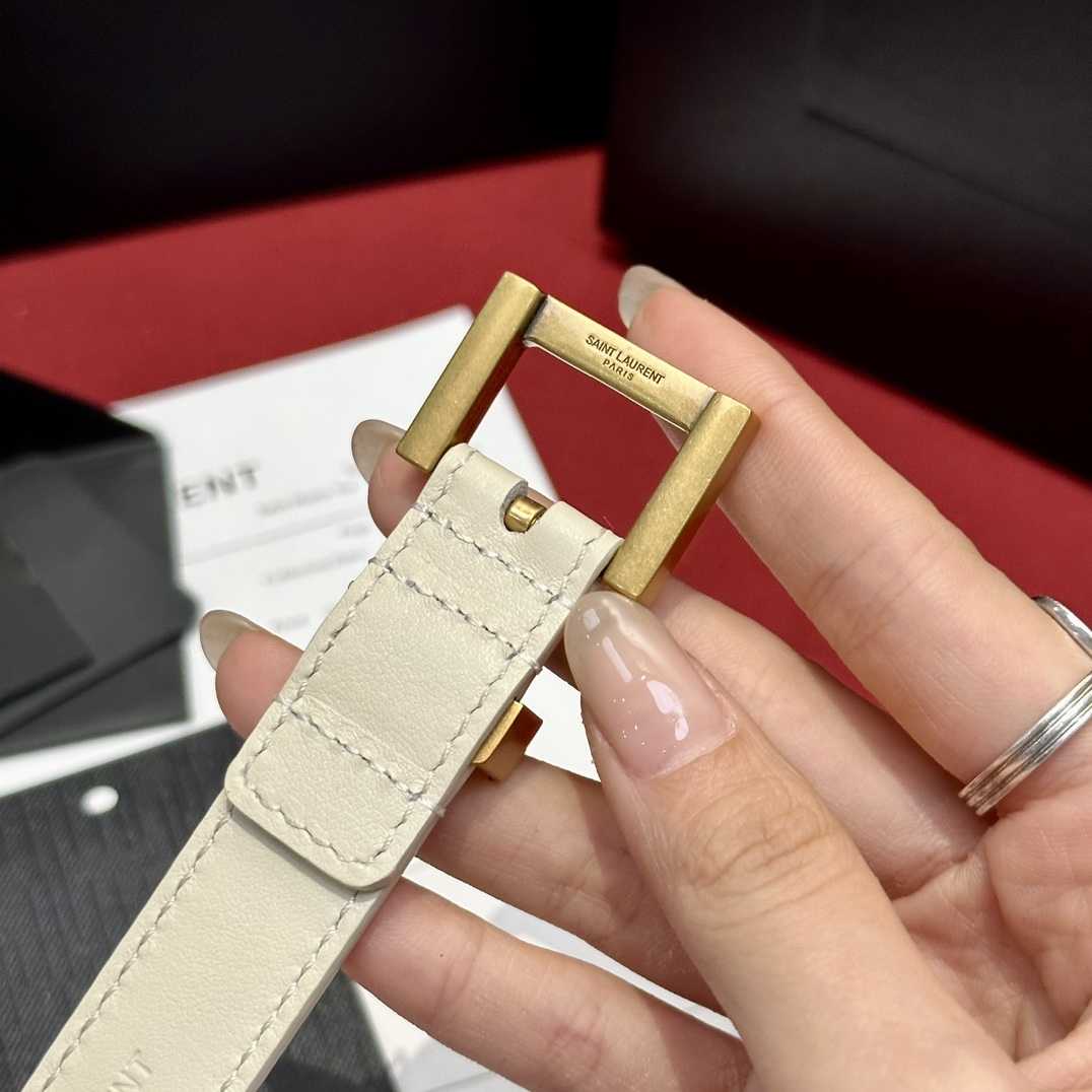 Saint Laurent Leather Belt     - DopestKickz