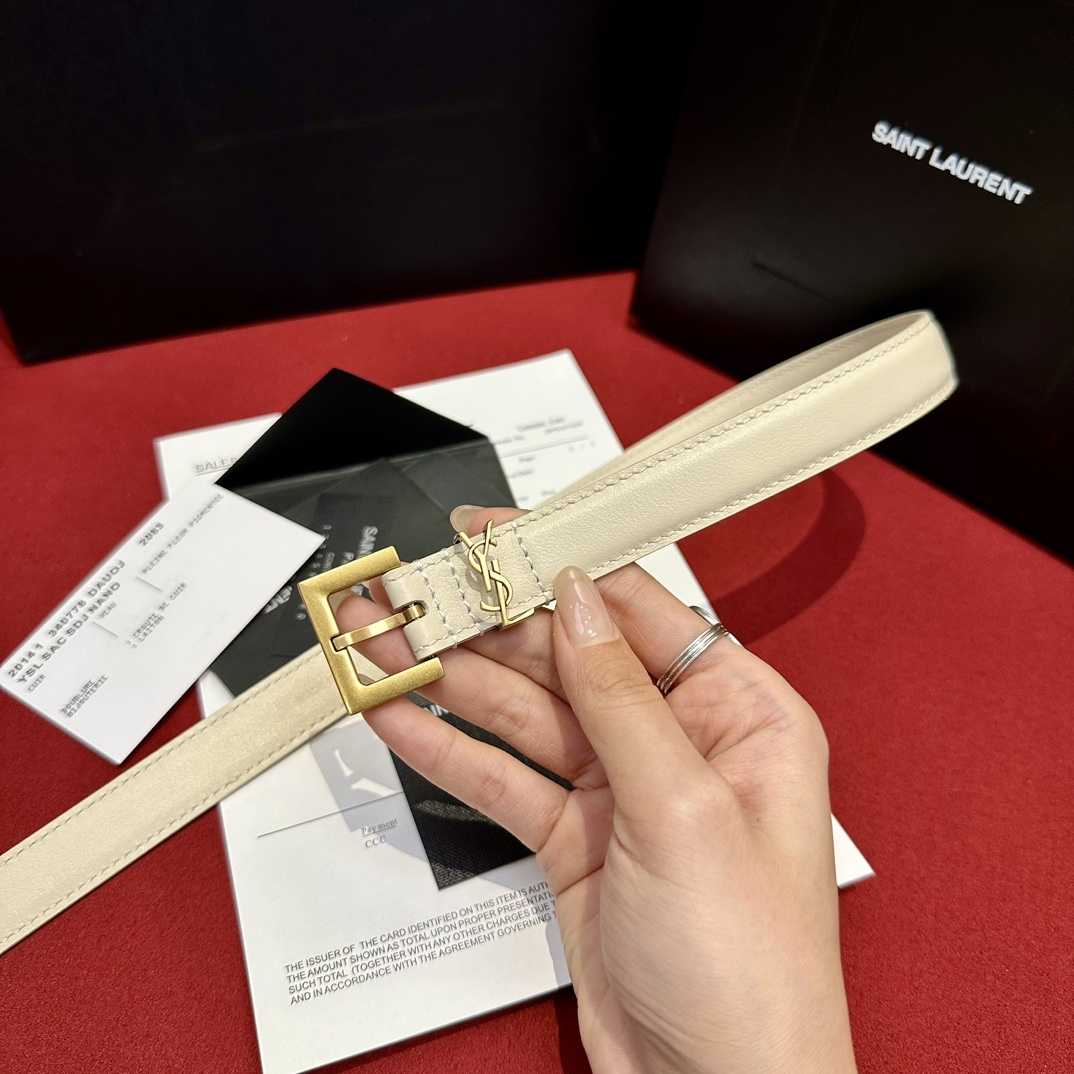 Saint Laurent Leather Belt     - DopestKickz
