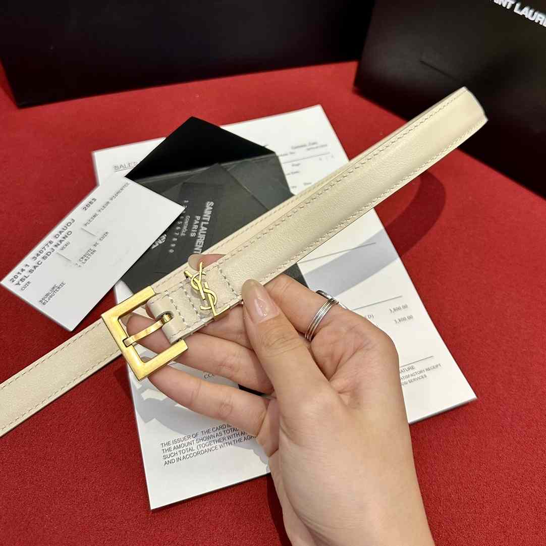 Saint Laurent Leather Belt     - DopestKickz