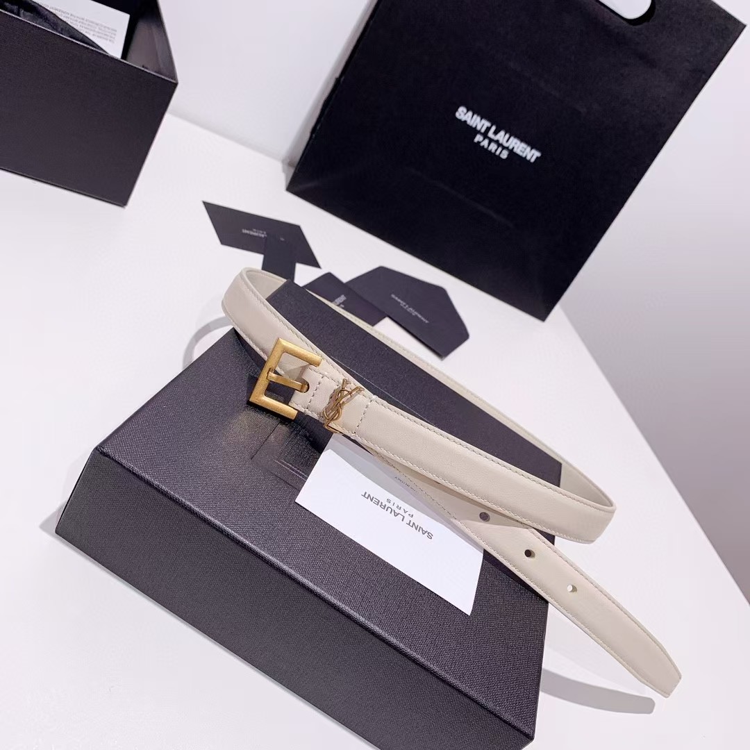 Saint Laurent Leather Belt     - DopestKickz