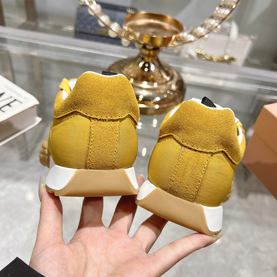 Miu Miu Tyre Technical Fabric And Suede Sneakers - DopestKickz