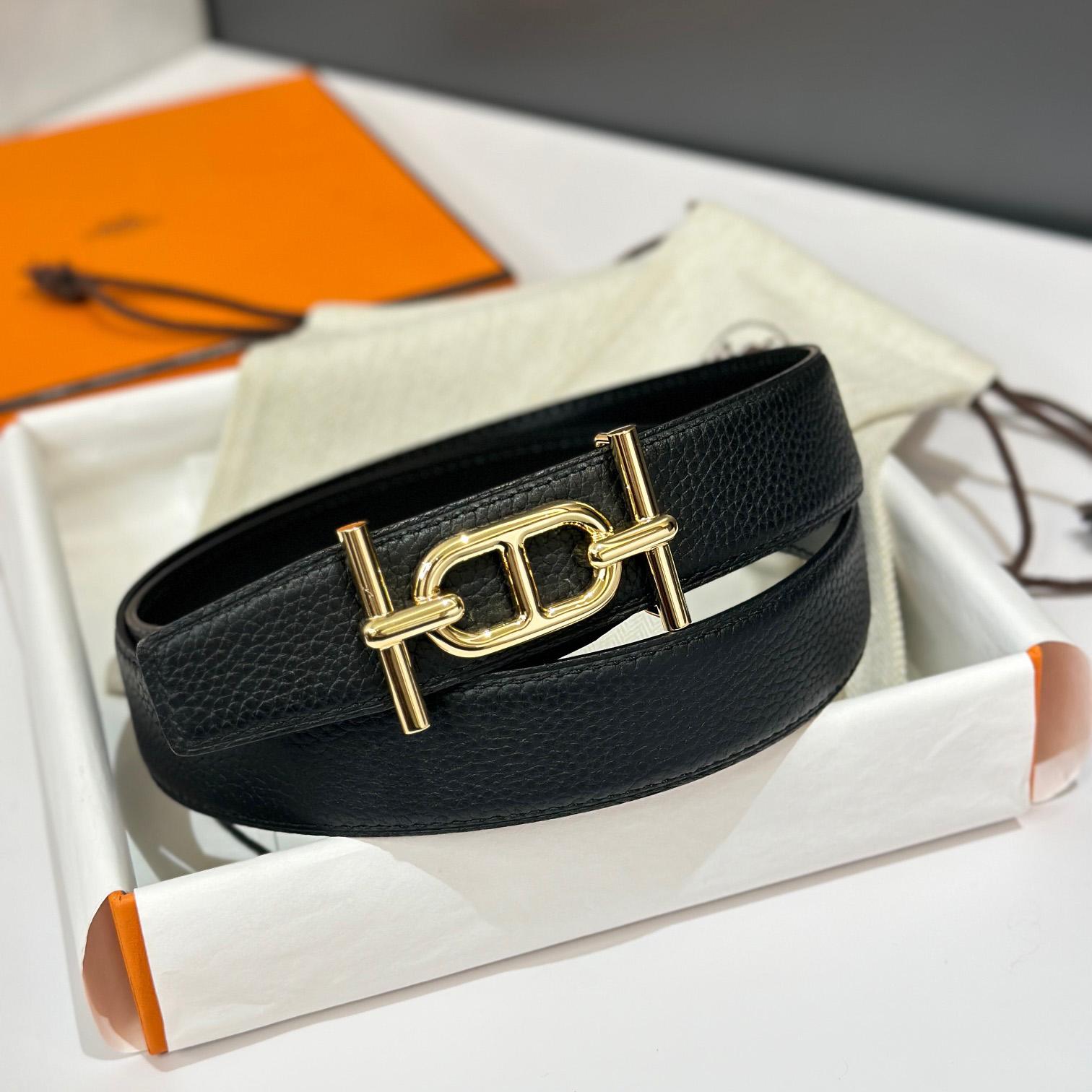 Hermes Ancre Buckle & Reversible Leather Strap 32mm - DopestKickz