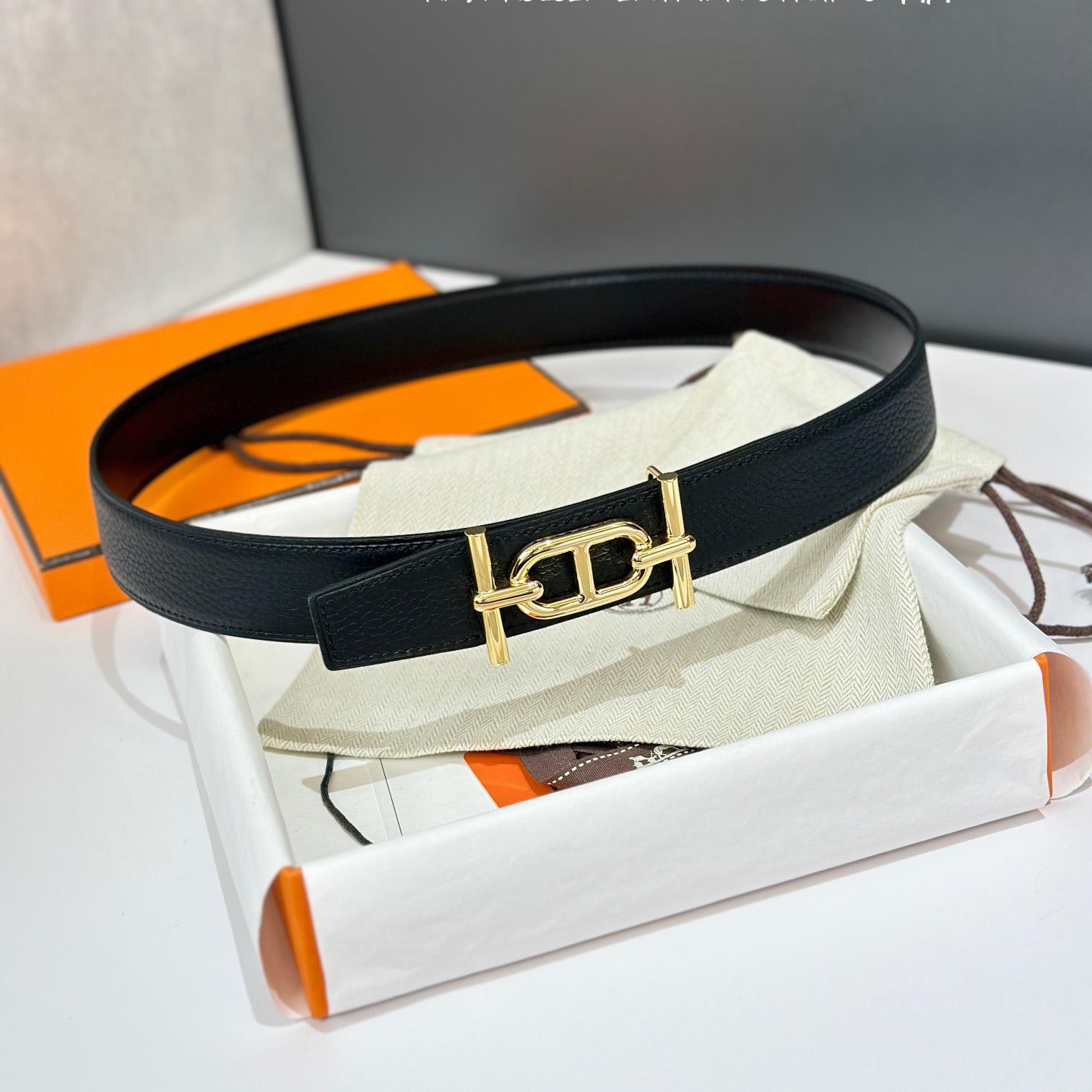 Hermes Ancre Buckle & Reversible Leather Strap 32mm - DopestKickz