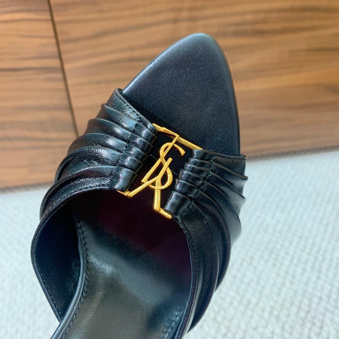 Saint Laurent Babylone Mules In Smooth Leather  - DopestKickz