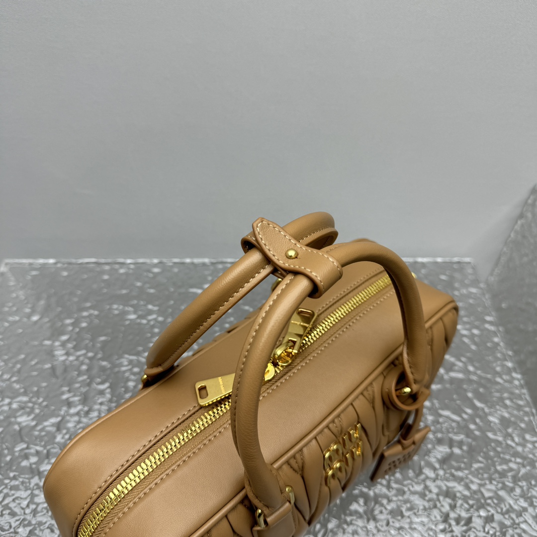 Miu Miu Arcadie Matelassé Nappa Leather Bag   27-12-9cm - DopestKickz