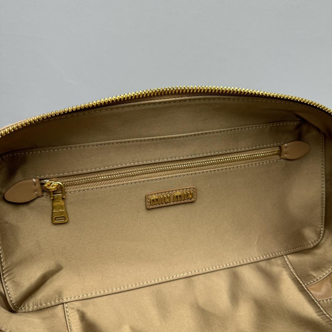 Miu Miu Arcadie Matelassé Nappa Leather Bag   27-12-9cm - DopestKickz