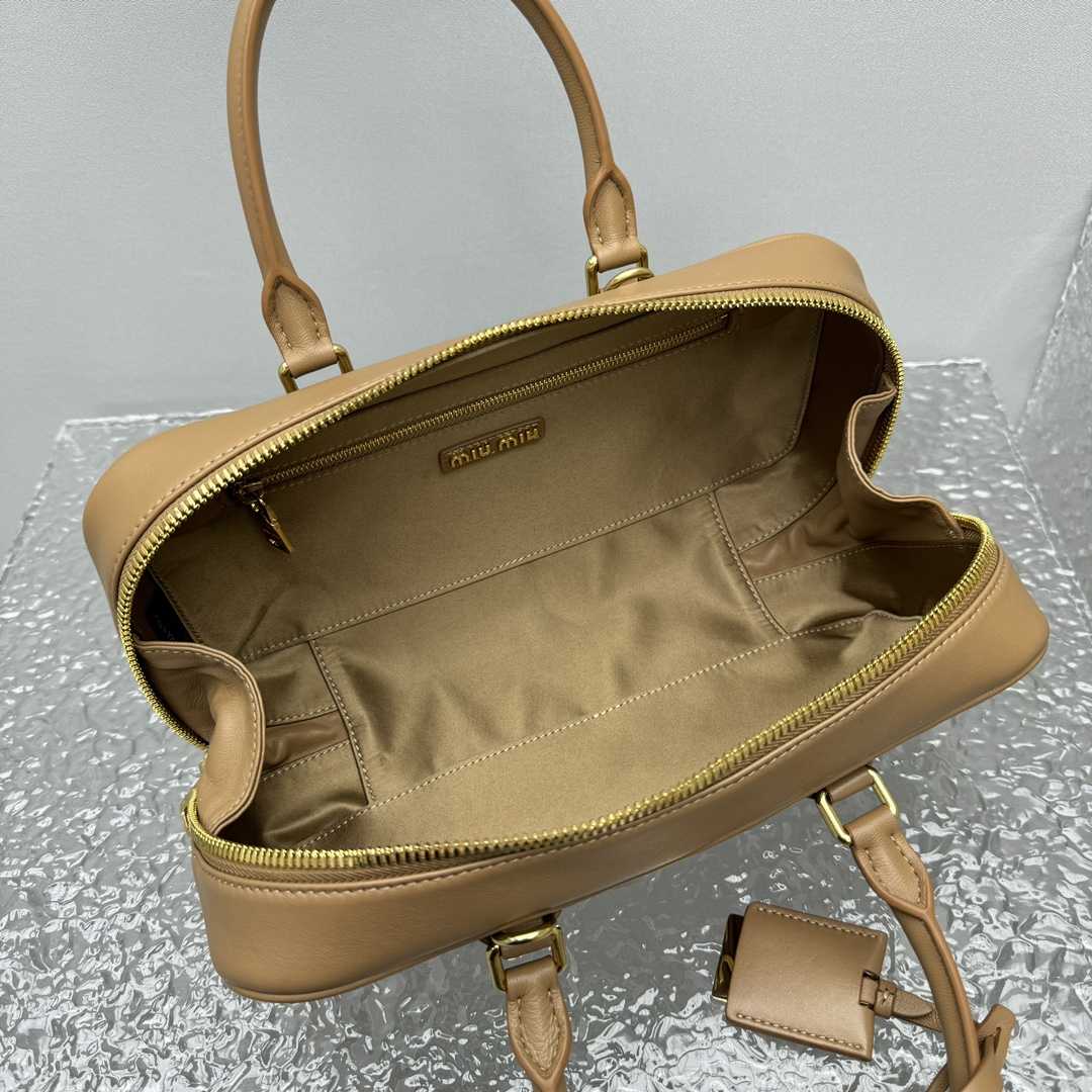 Miu Miu Arcadie Matelassé Nappa Leather Bag   27-12-9cm - DopestKickz