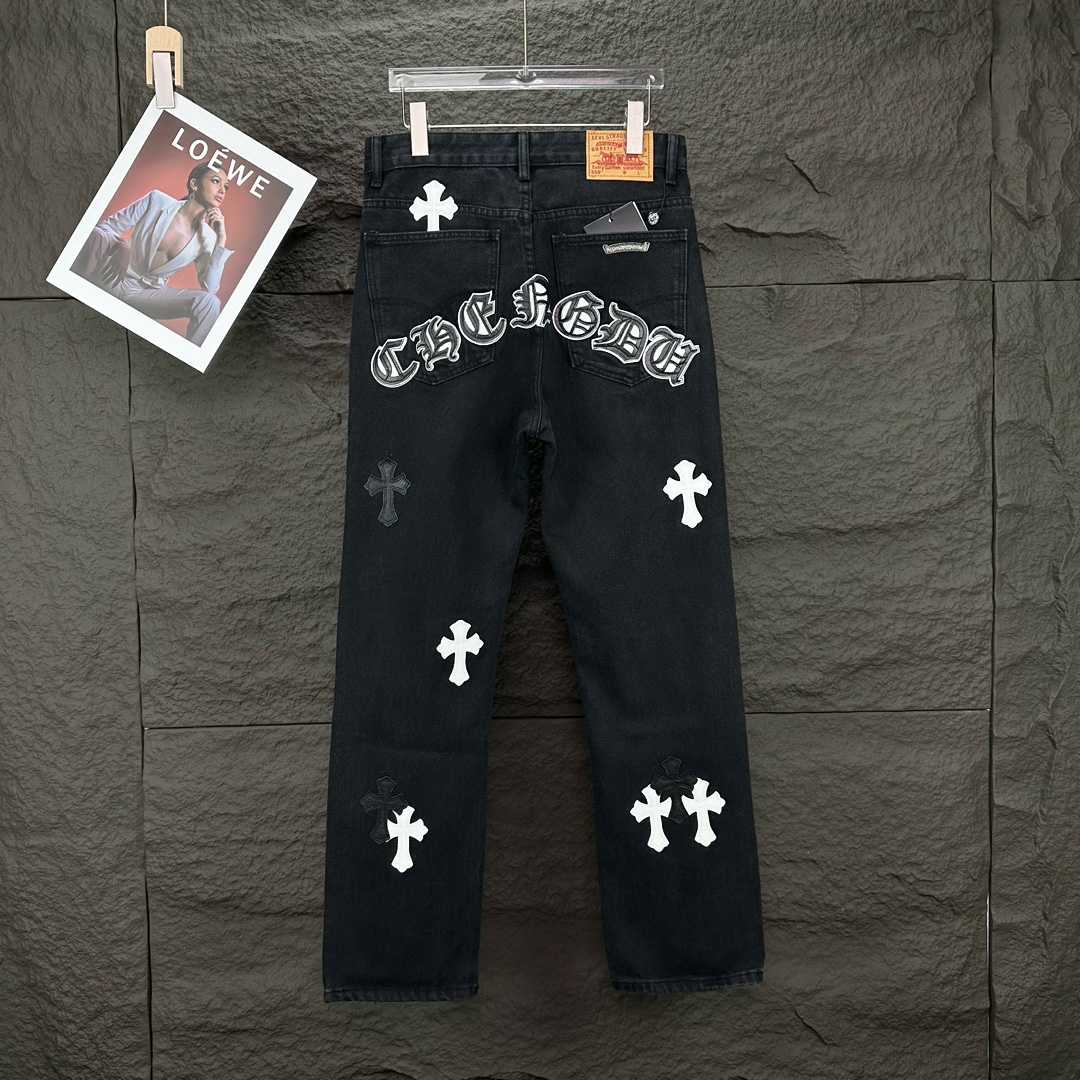 Chrome Hearts Straight Leg Jeans - DopestKickz