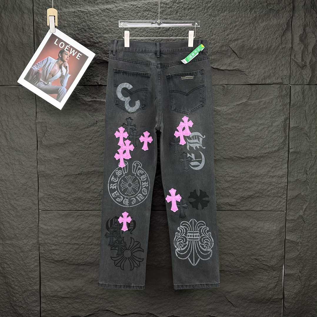 Chrome Hearts Straight Leg Jeans - DopestKickz