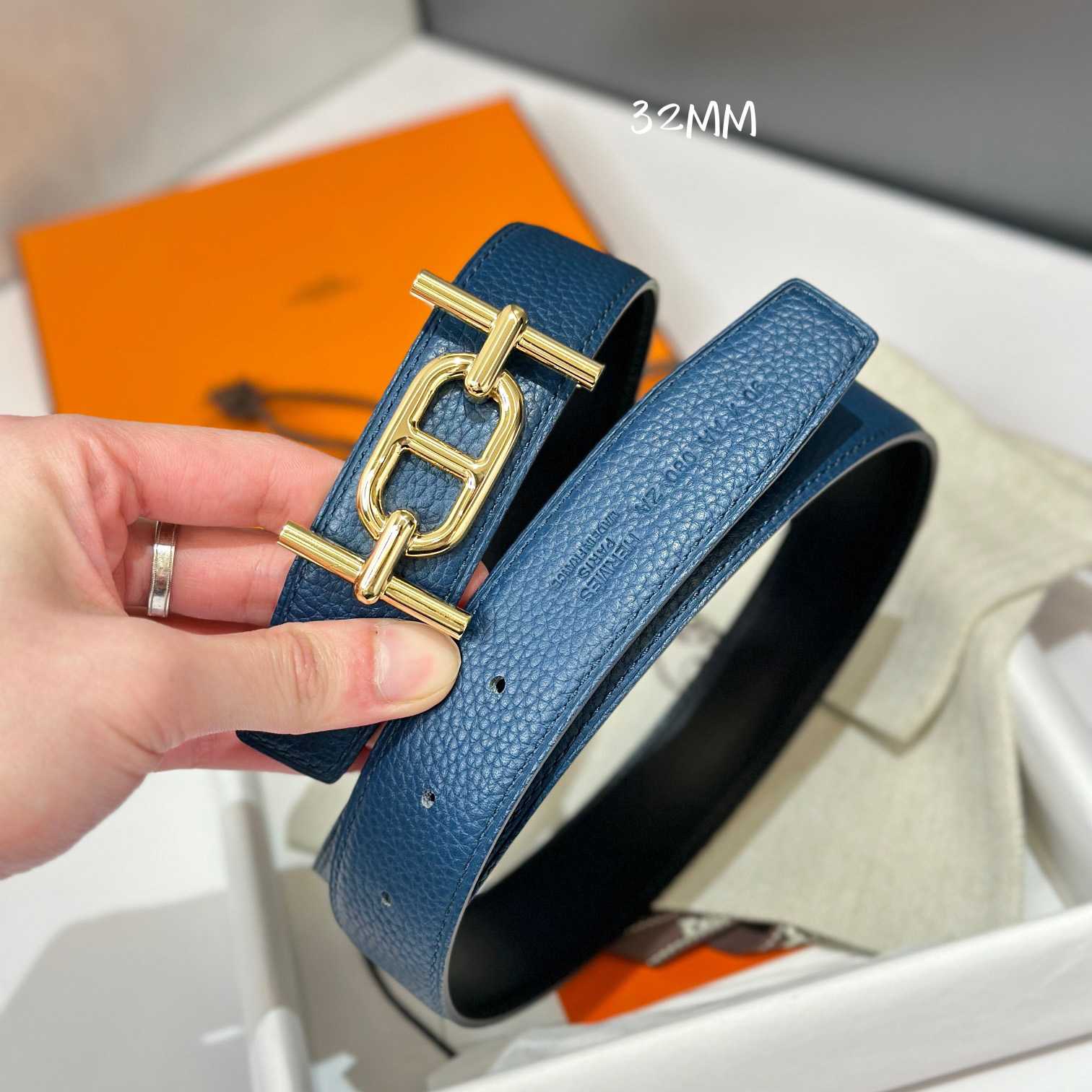 Hermes Ancre Buckle & Reversible Leather Strap 32mm - DopestKickz