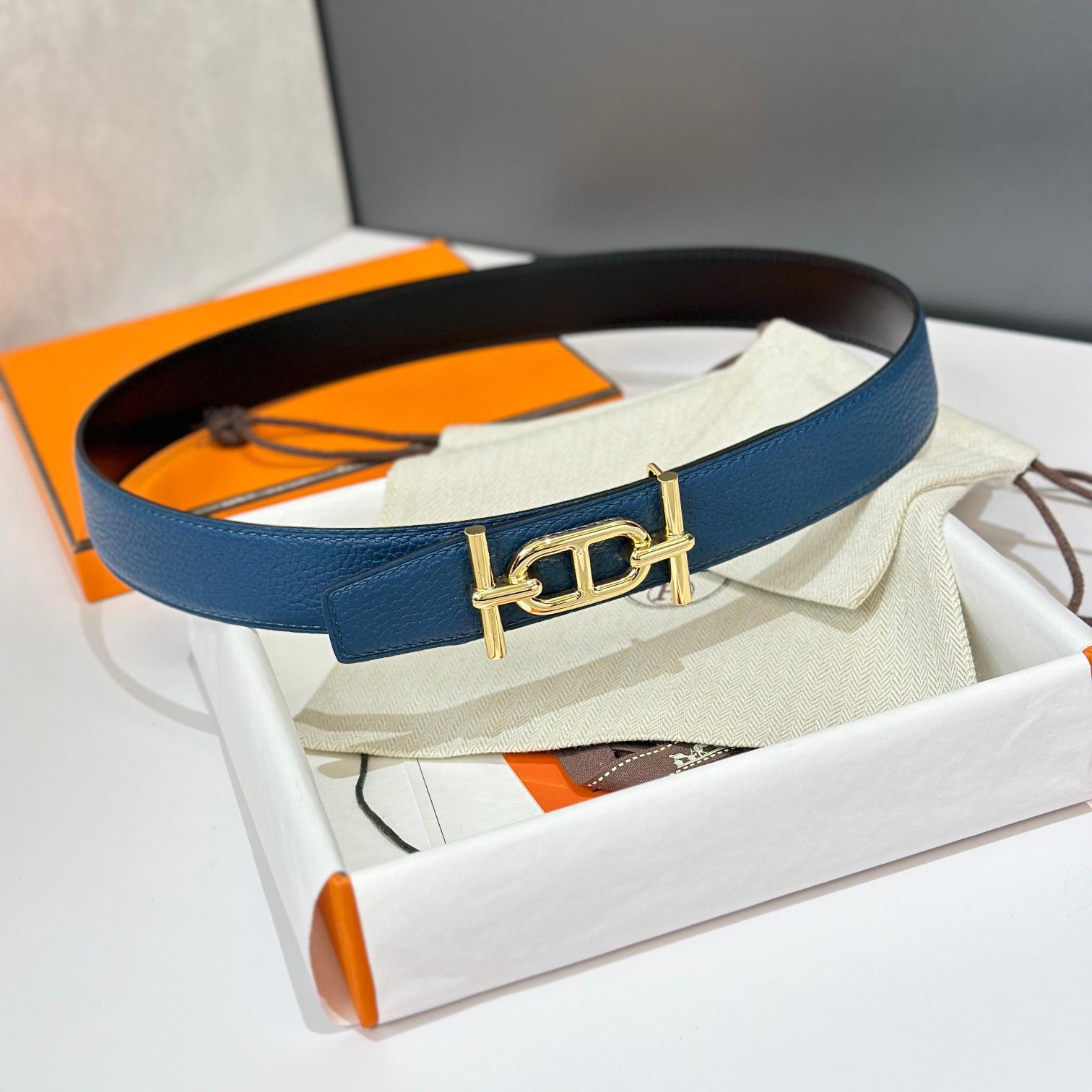 Hermes Ancre Buckle & Reversible Leather Strap 32mm - DopestKickz