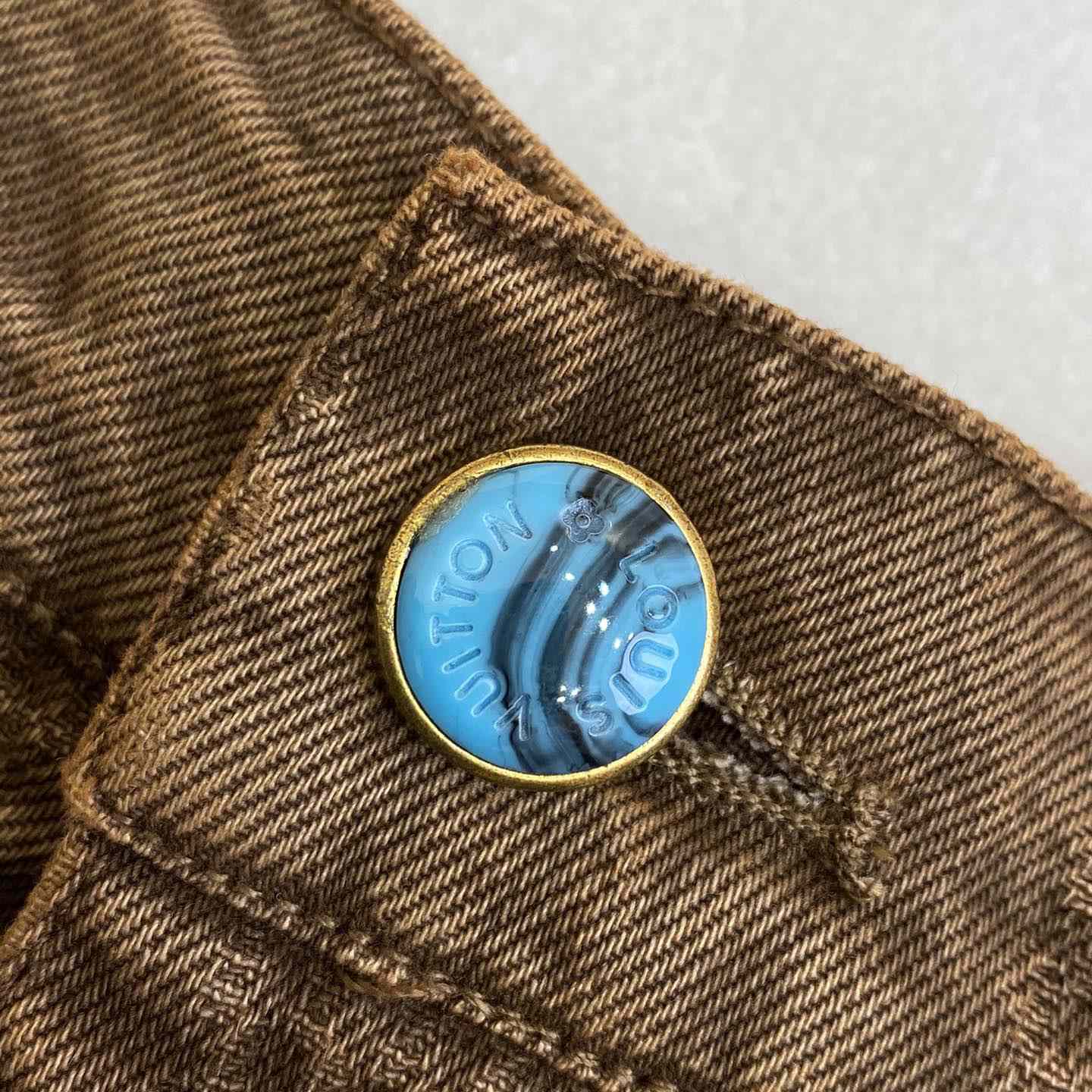 Louis Vuitton Brown Wash Effect Straight Leg Pants - DopestKickz