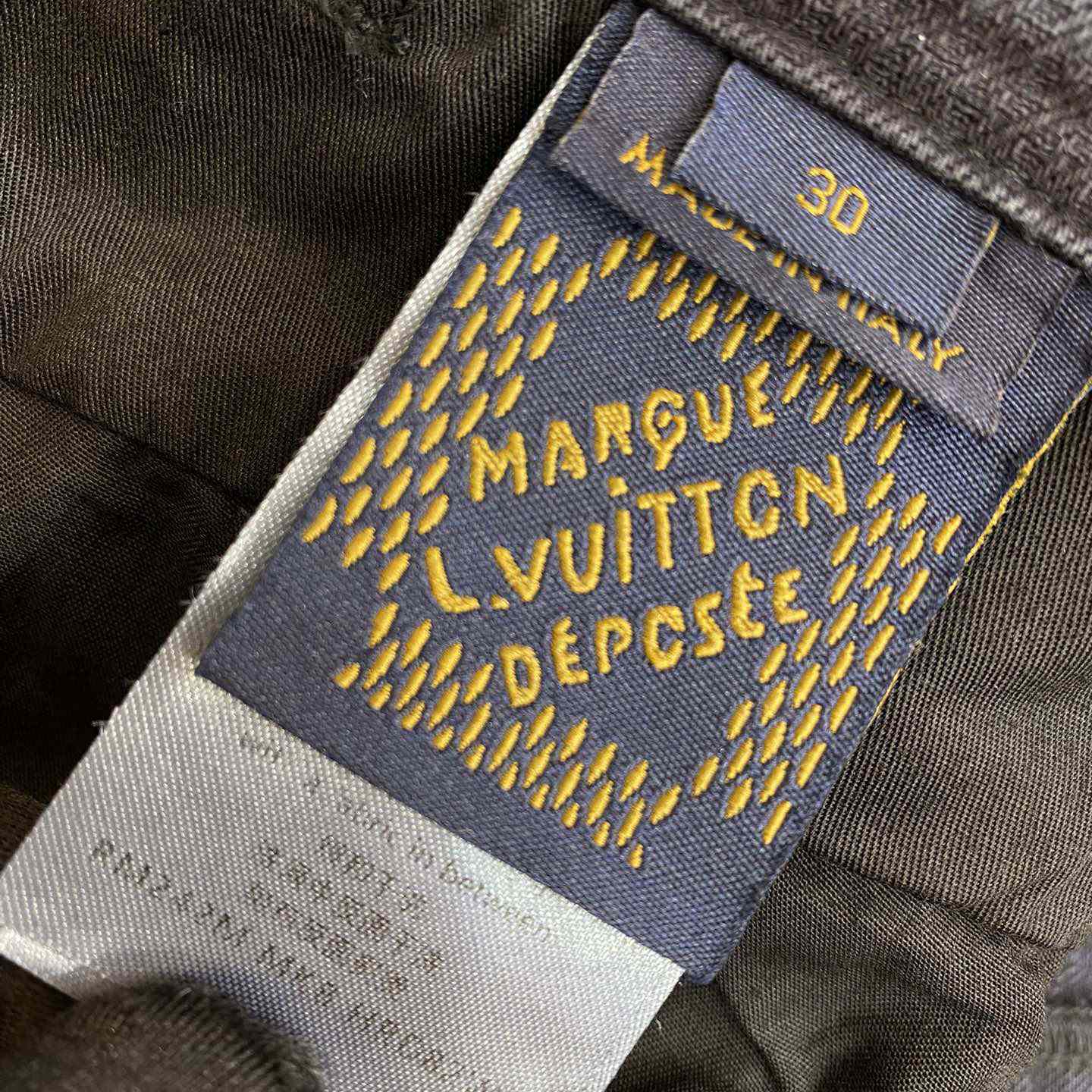 Louis Vuitton Brown Wash Effect Straight Leg Pants - DopestKickz