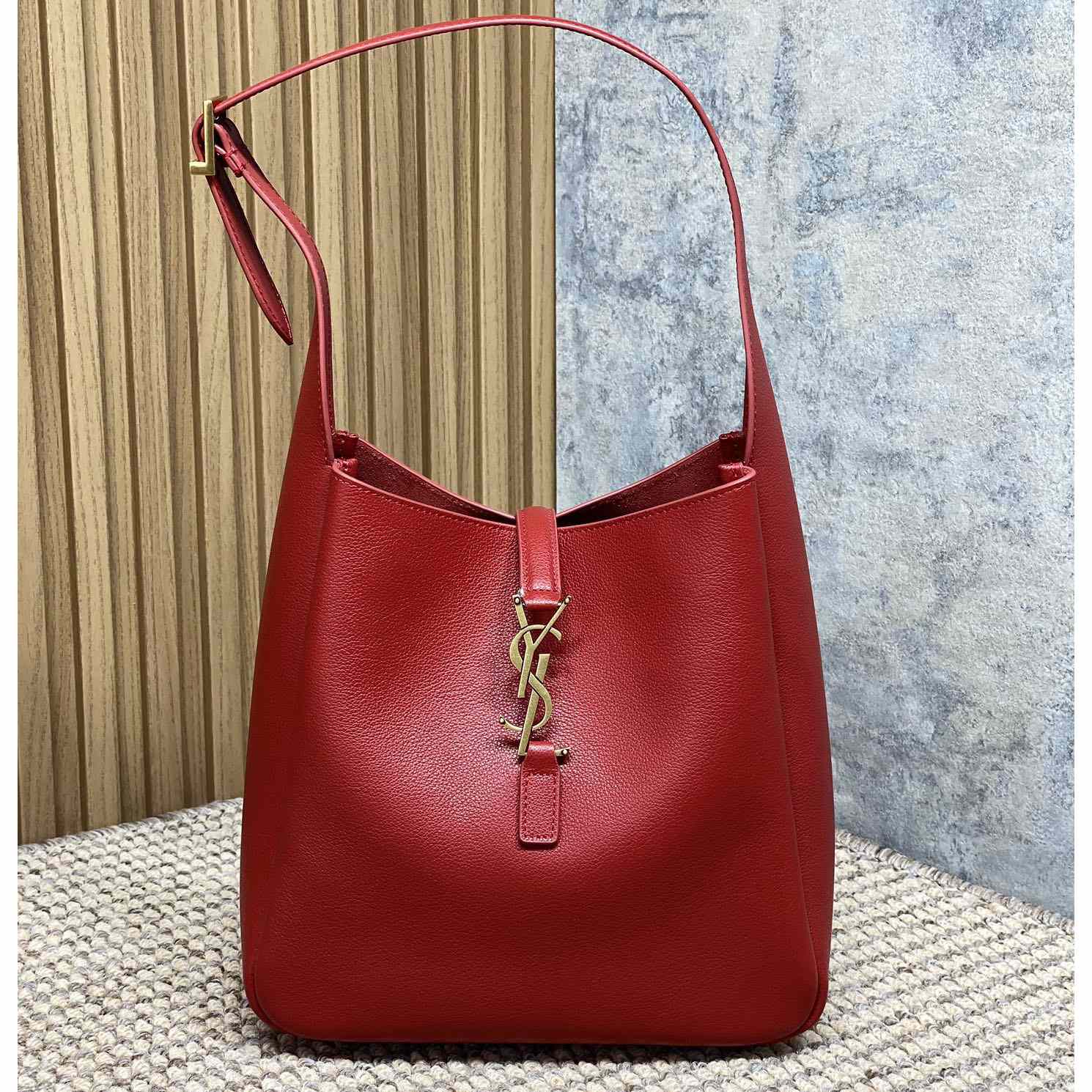 Saint Laurent LE 5 À 7 Supple Small In Grained Leather - DopestKickz