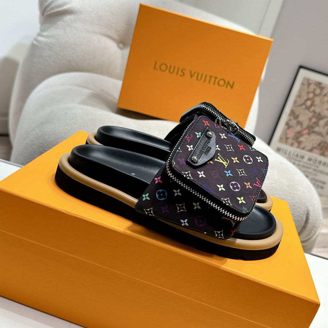 Louis Vuitton LV x TM Pool Pillow Flat Comfort Mule    - DopestKickz