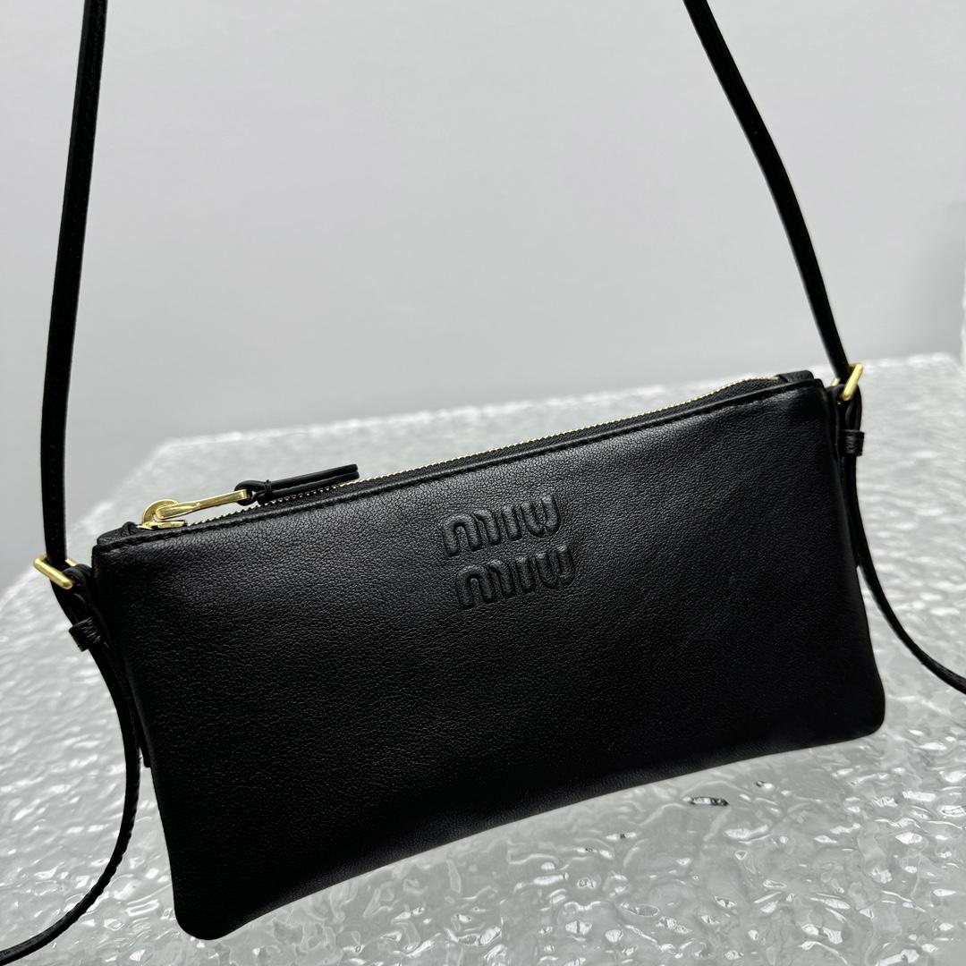 Miu Miu Nappa Leather Mini Pouch - DopestKickz