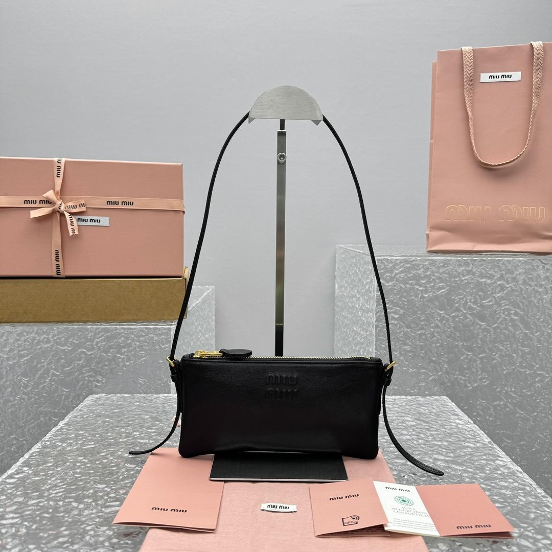 Miu Miu Nappa Leather Mini Pouch - DopestKickz