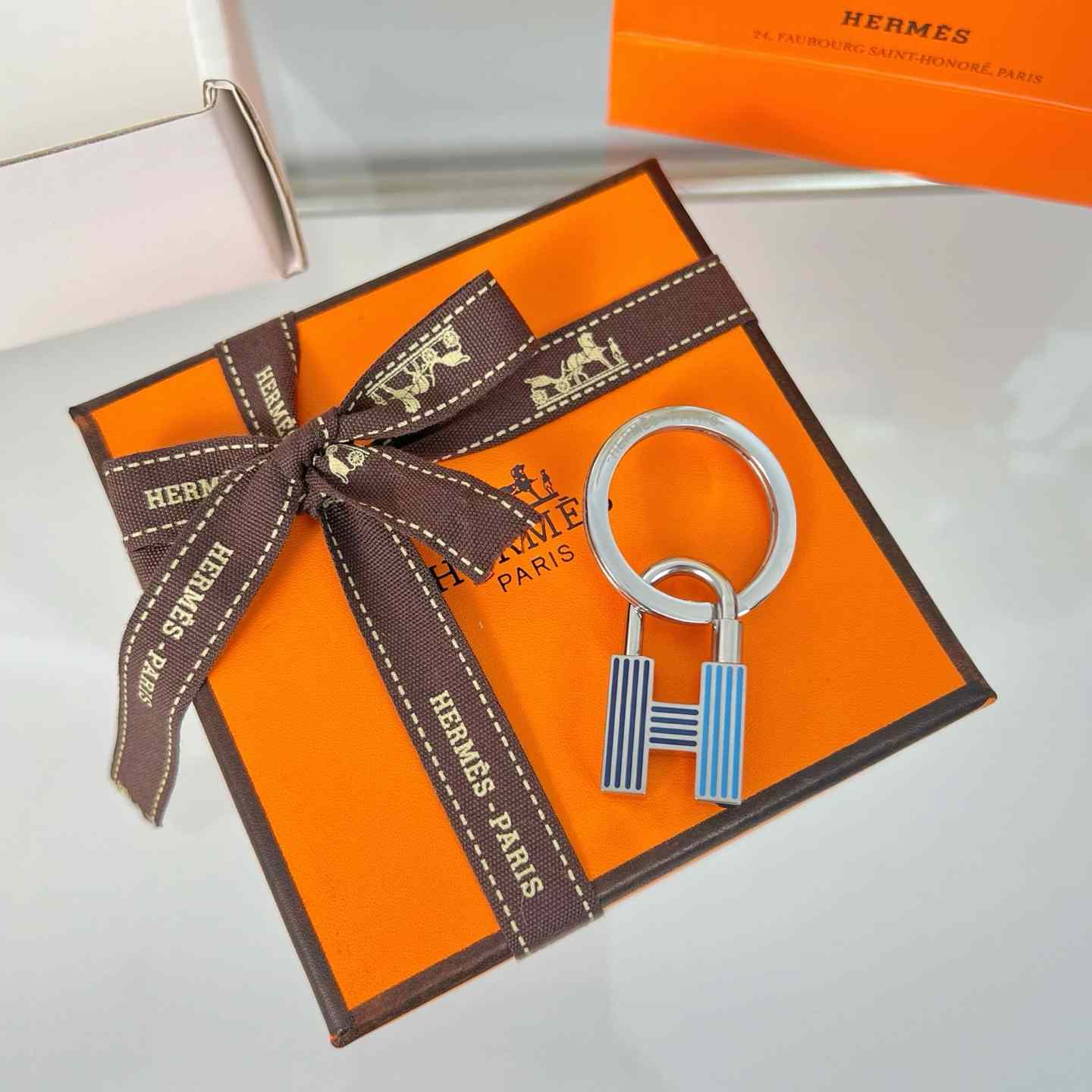 Hermes Cadenas Quizz Rainbow Key Ring - DopestKickz