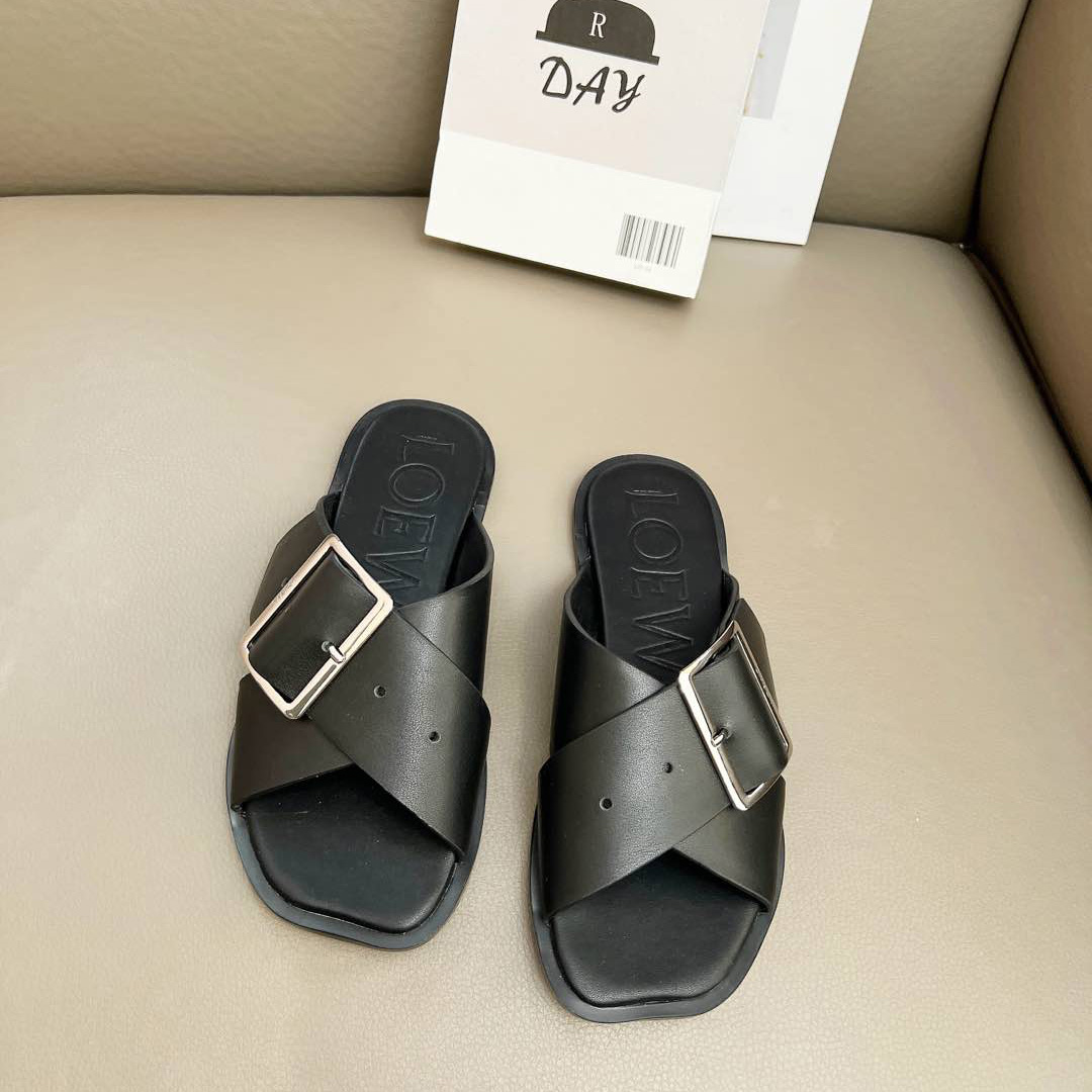 Loewe Petal Belt Flat Sandal In Vegetable-tanned Calfskin - DopestKickz