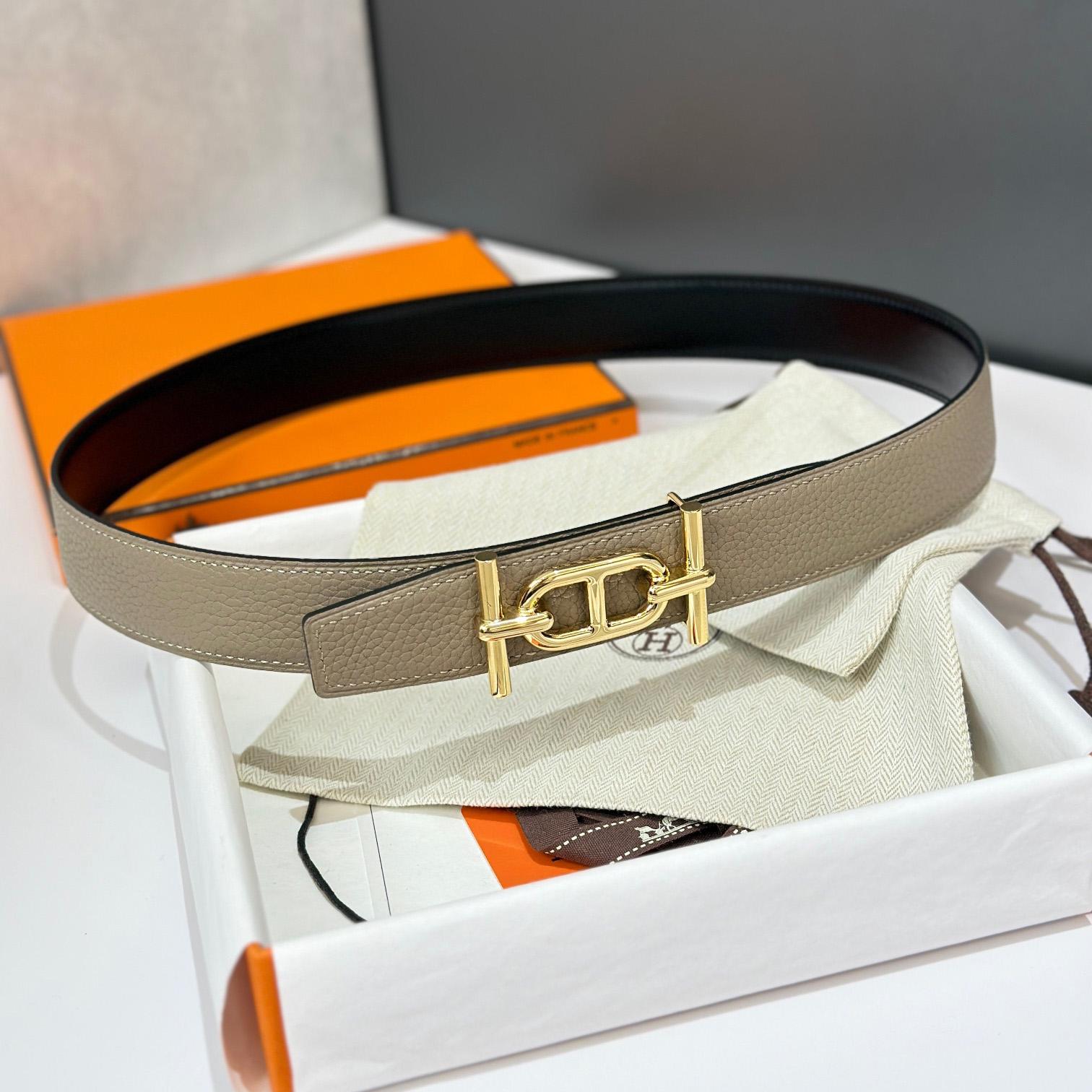 Hermes Ancre Buckle & Reversible Leather Strap 32mm - DopestKickz