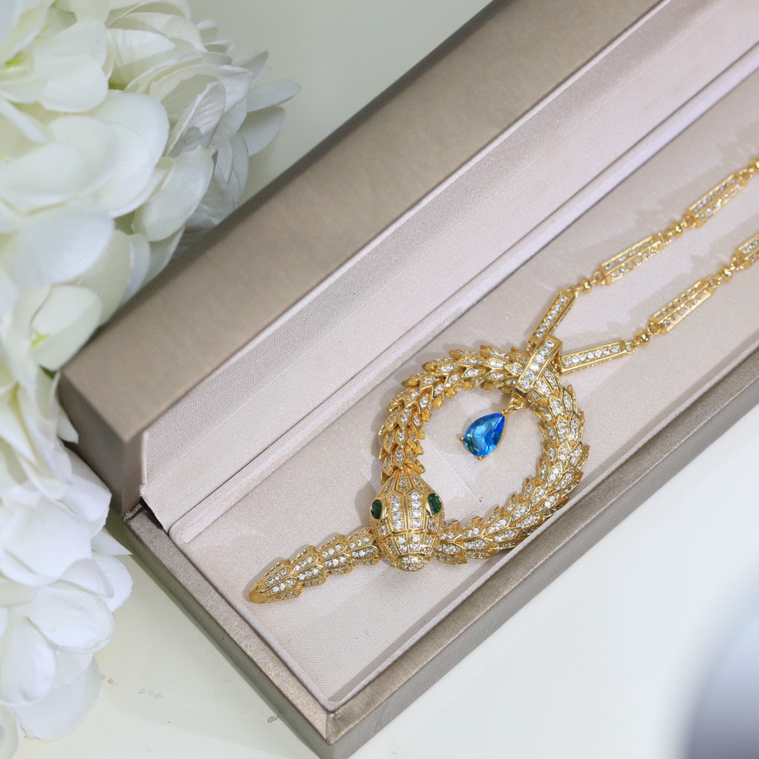 Bvlgari Diamond Snake Necklace - DopestKickz