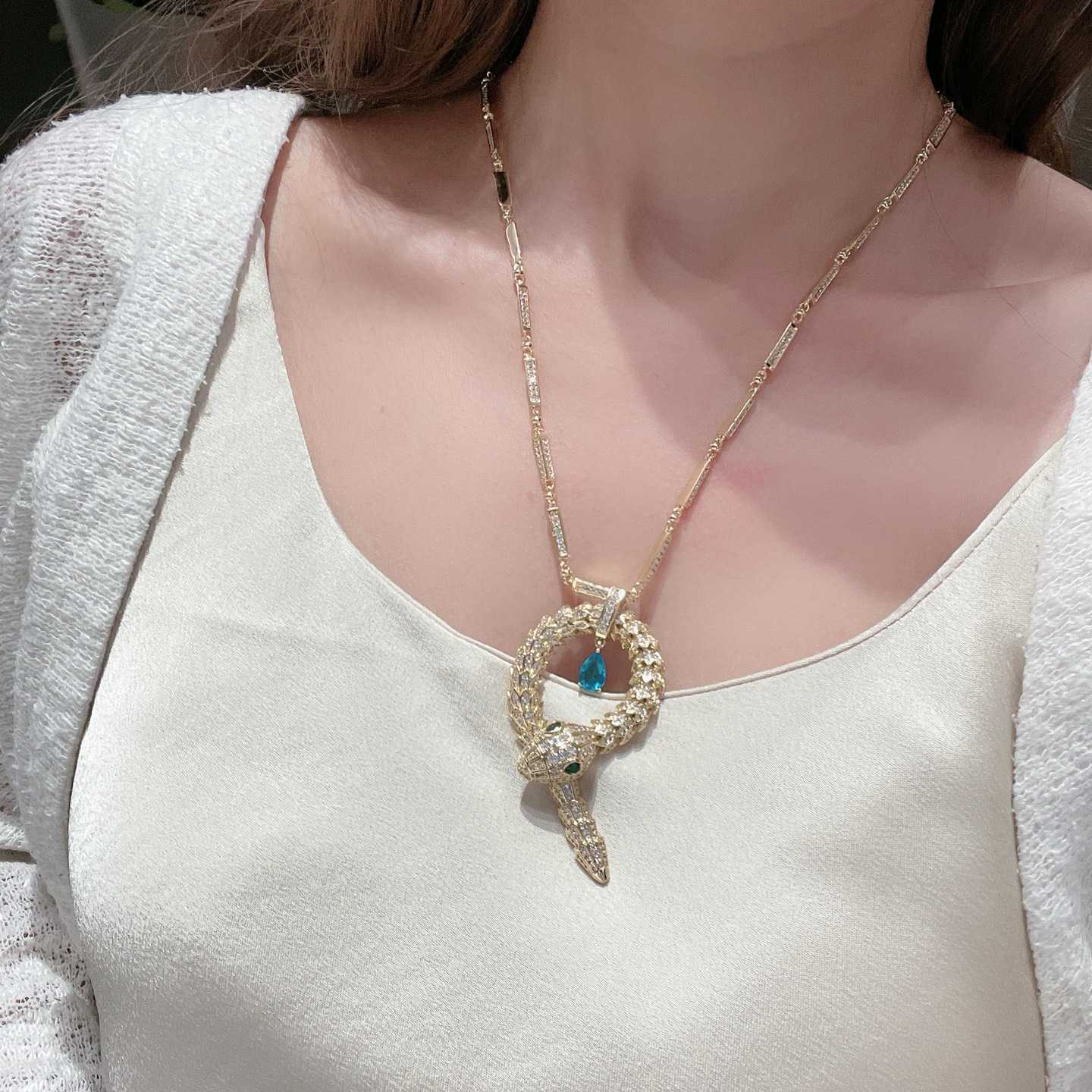 Bvlgari Diamond Snake Necklace - DopestKickz