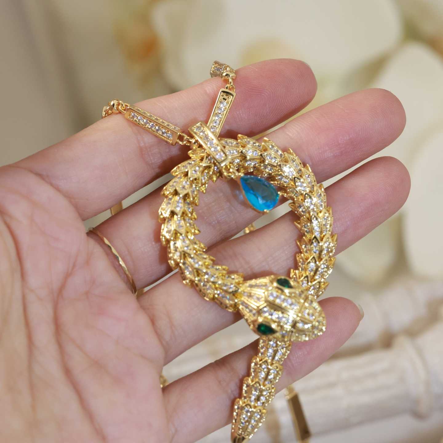 Bvlgari Diamond Snake Necklace - DopestKickz