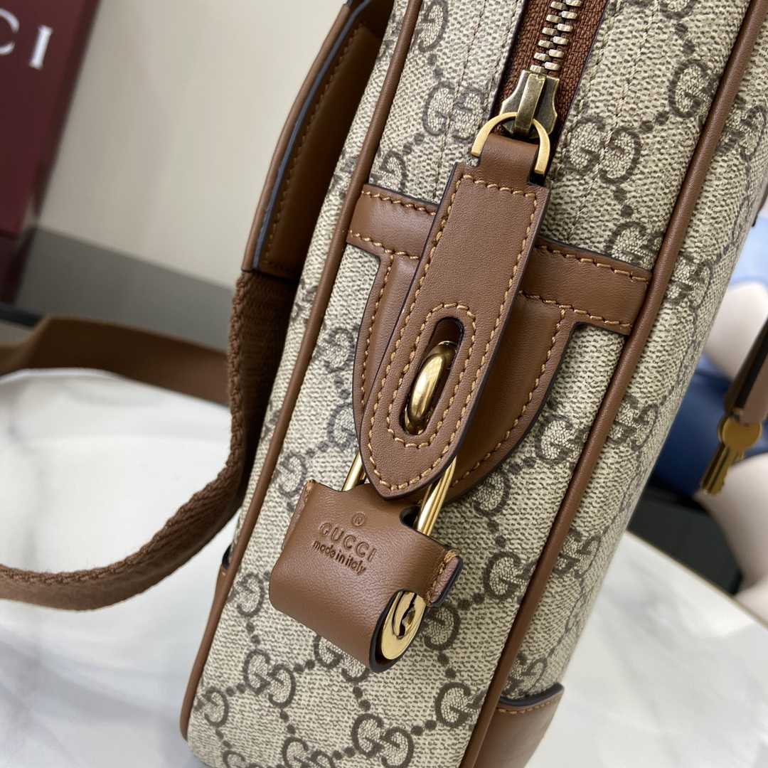 Gucci GG Emblem Medium Briefcase - DopestKickz