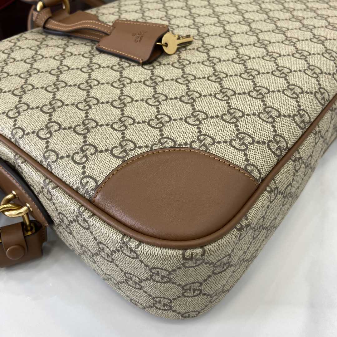 Gucci GG Emblem Medium Briefcase - DopestKickz