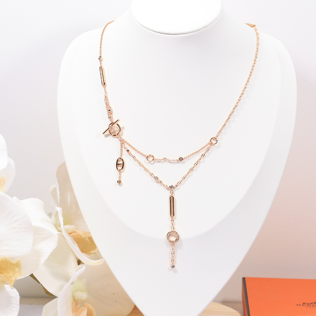 Hermes Chaine D'ancre Chaos Lariat Necklace - DopestKickz