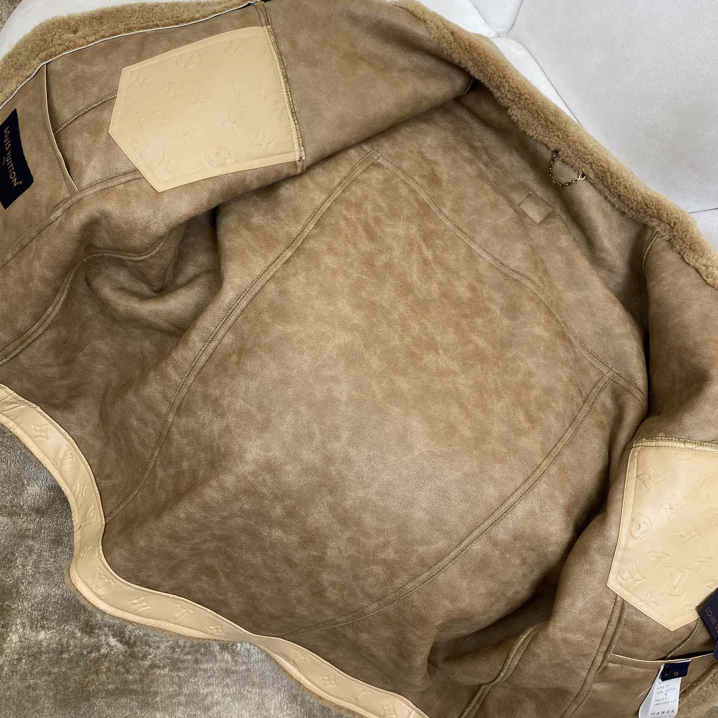 Louis Vuitton Shearling Trucker Jacket   1AGJGD - DopestKickz