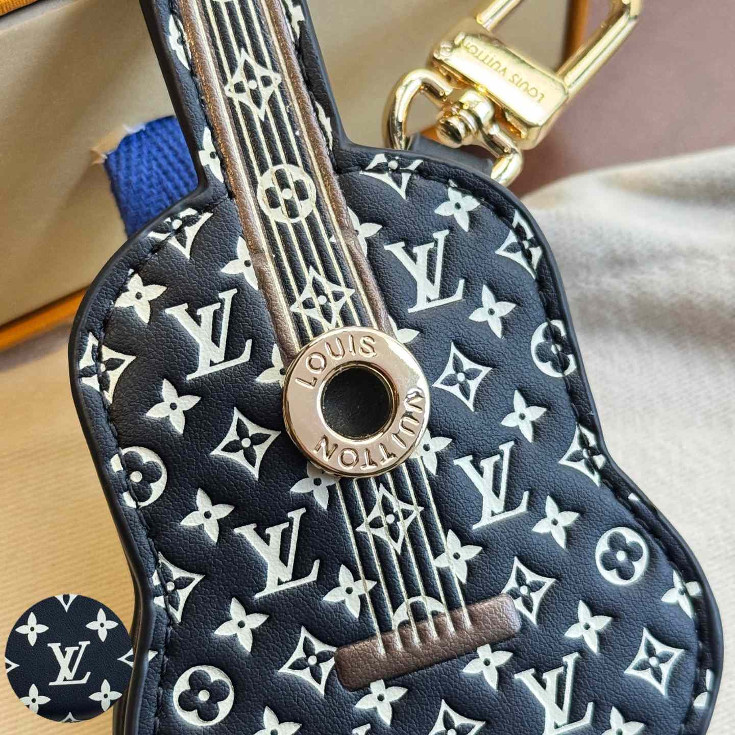 Louis Vuitton Guitar Pouch Bag Charm   M02032 - DopestKickz
