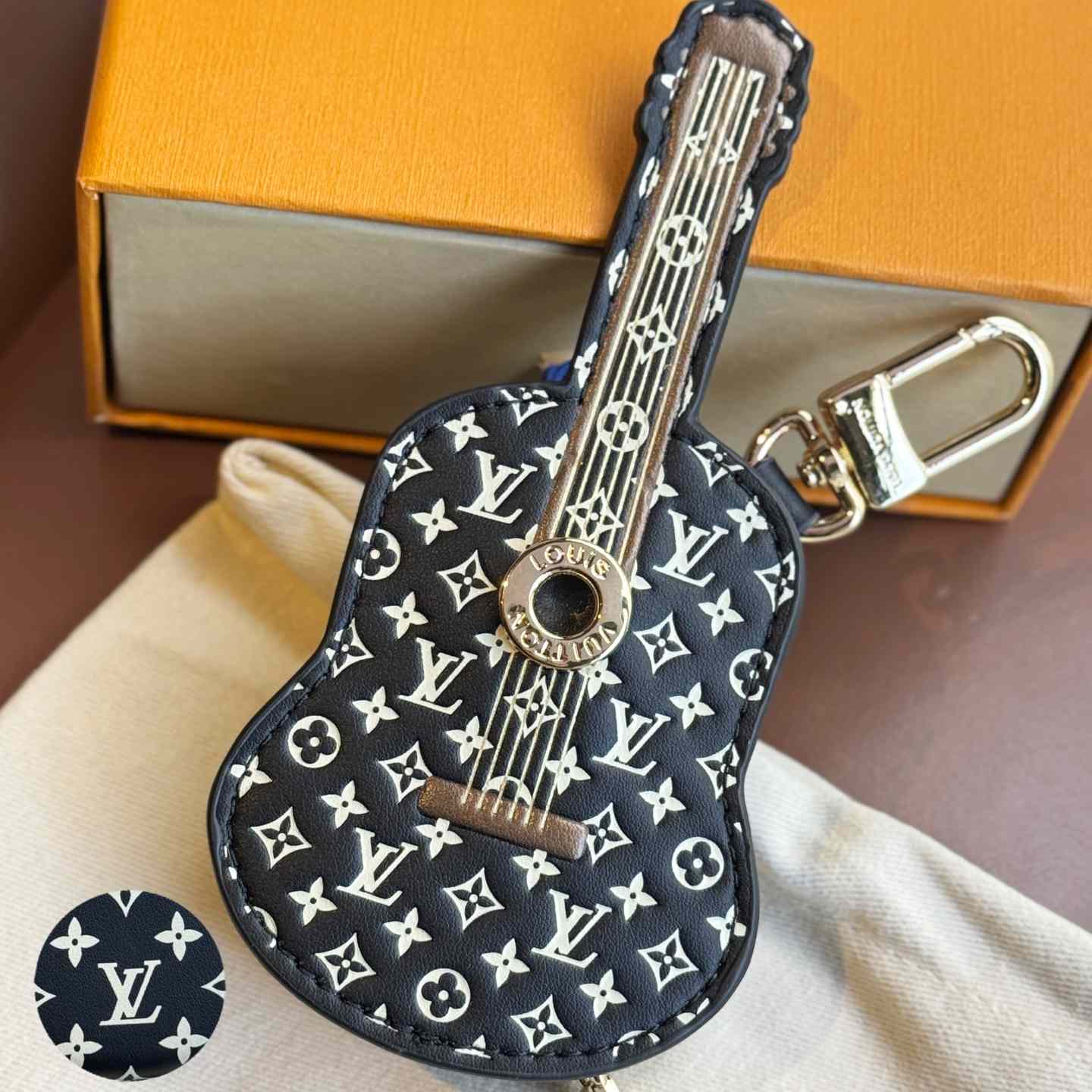 Louis Vuitton Guitar Pouch Bag Charm   M02032 - DopestKickz