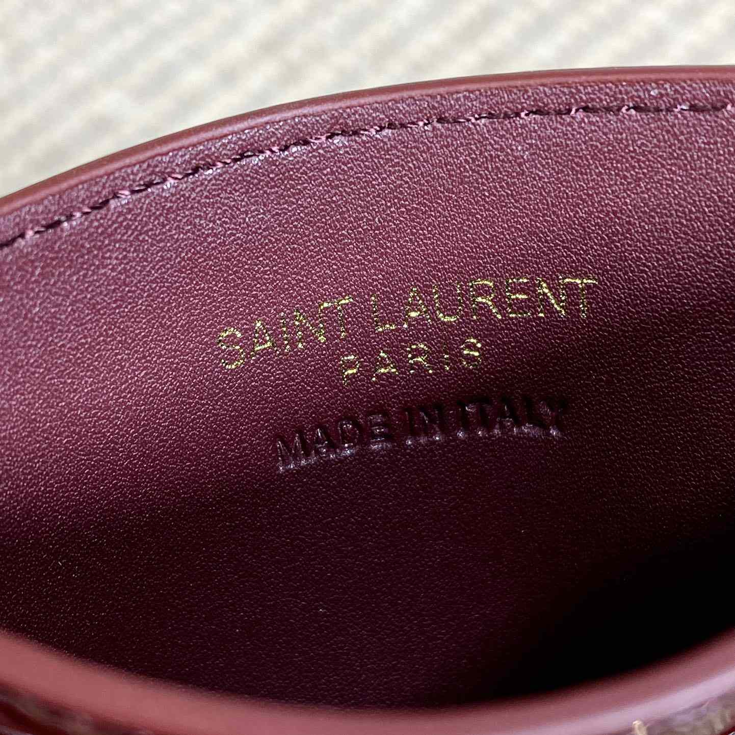 Saint Laurent Cassandre Matelasse Card Case In Patent Leather - DopestKickz