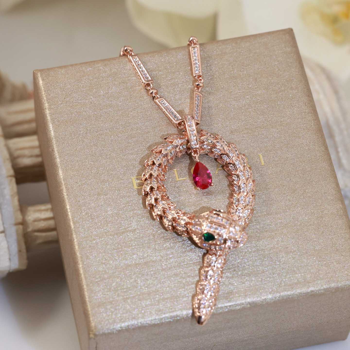 Bvlgari Diamond Snake Necklace - DopestKickz