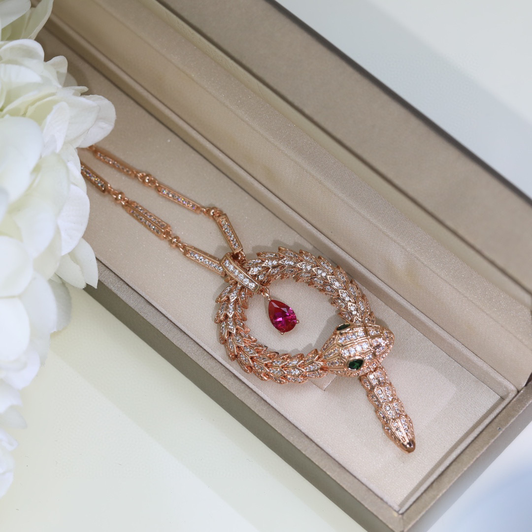 Bvlgari Diamond Snake Necklace - DopestKickz
