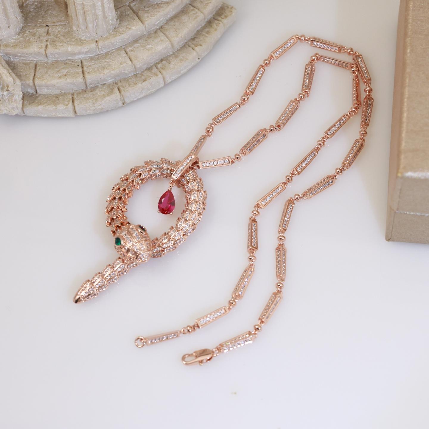 Bvlgari Diamond Snake Necklace - DopestKickz