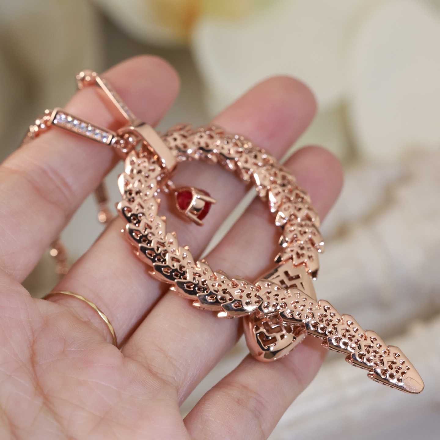 Bvlgari Diamond Snake Necklace - DopestKickz