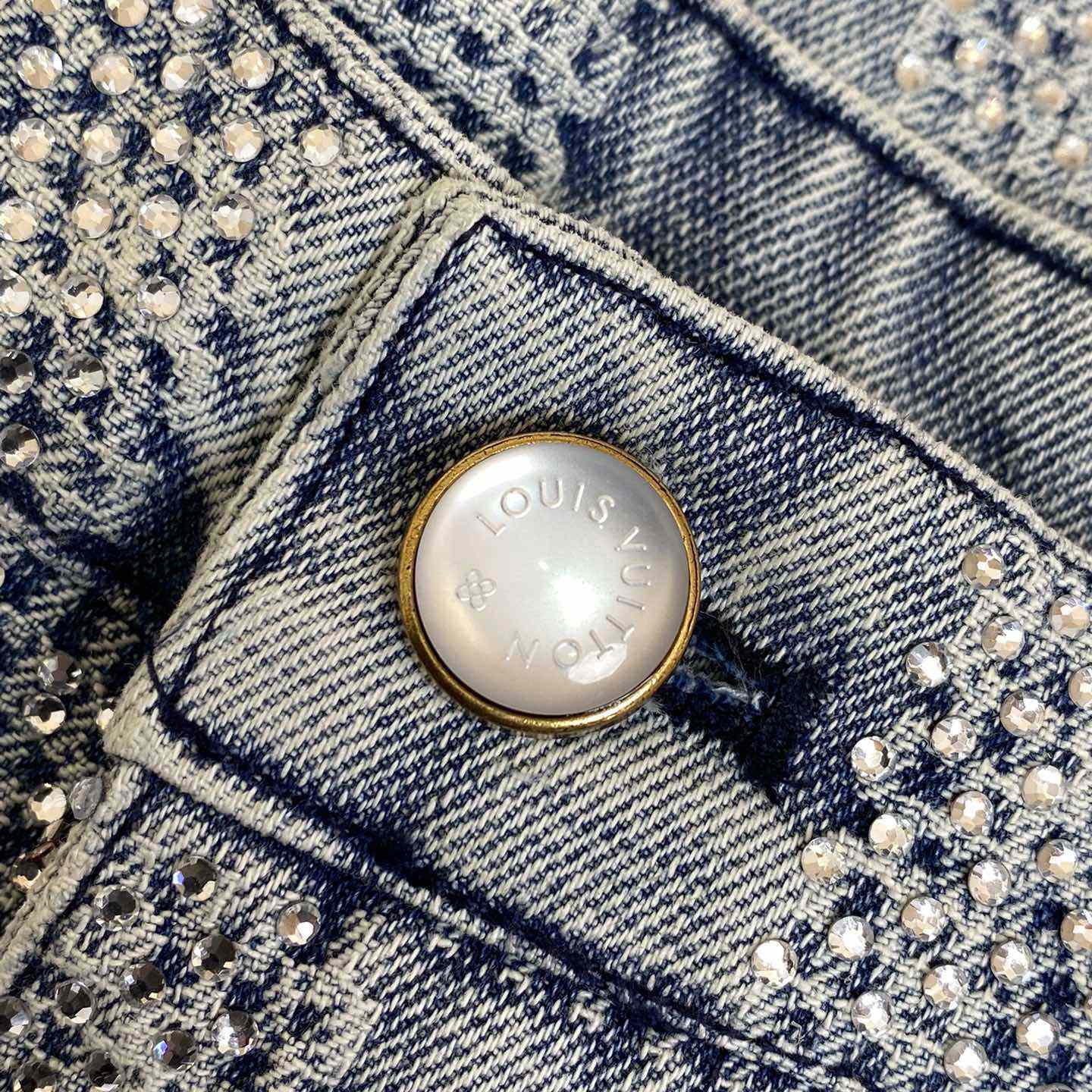 Louis Vuitton Damier Jean With Crystal - DopestKickz