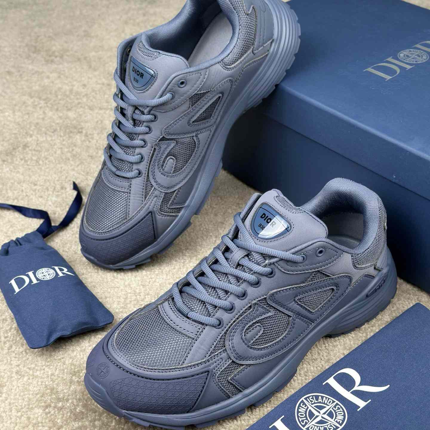 Stone Island x Dior B30 Sneaker  - DopestKickz