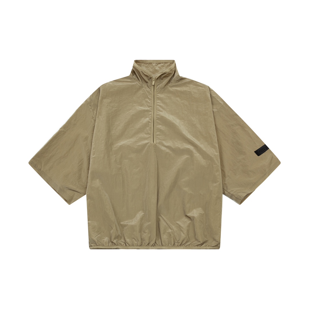 Fear of God Essentials Crinkle Nylon Half Zip Short-Sleeve Shirt - DopestKickz