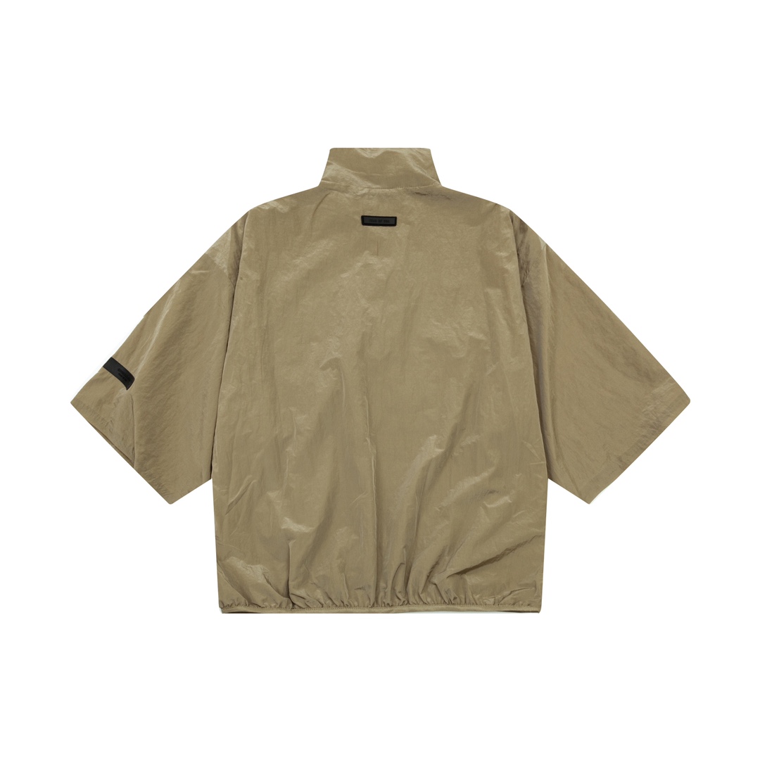 Fear of God Essentials Crinkle Nylon Half Zip Short-Sleeve Shirt - DopestKickz