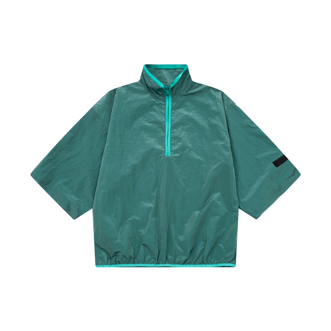 Fear of God Essentials Crinkle Nylon Half Zip Short-Sleeve Shirt - DopestKickz