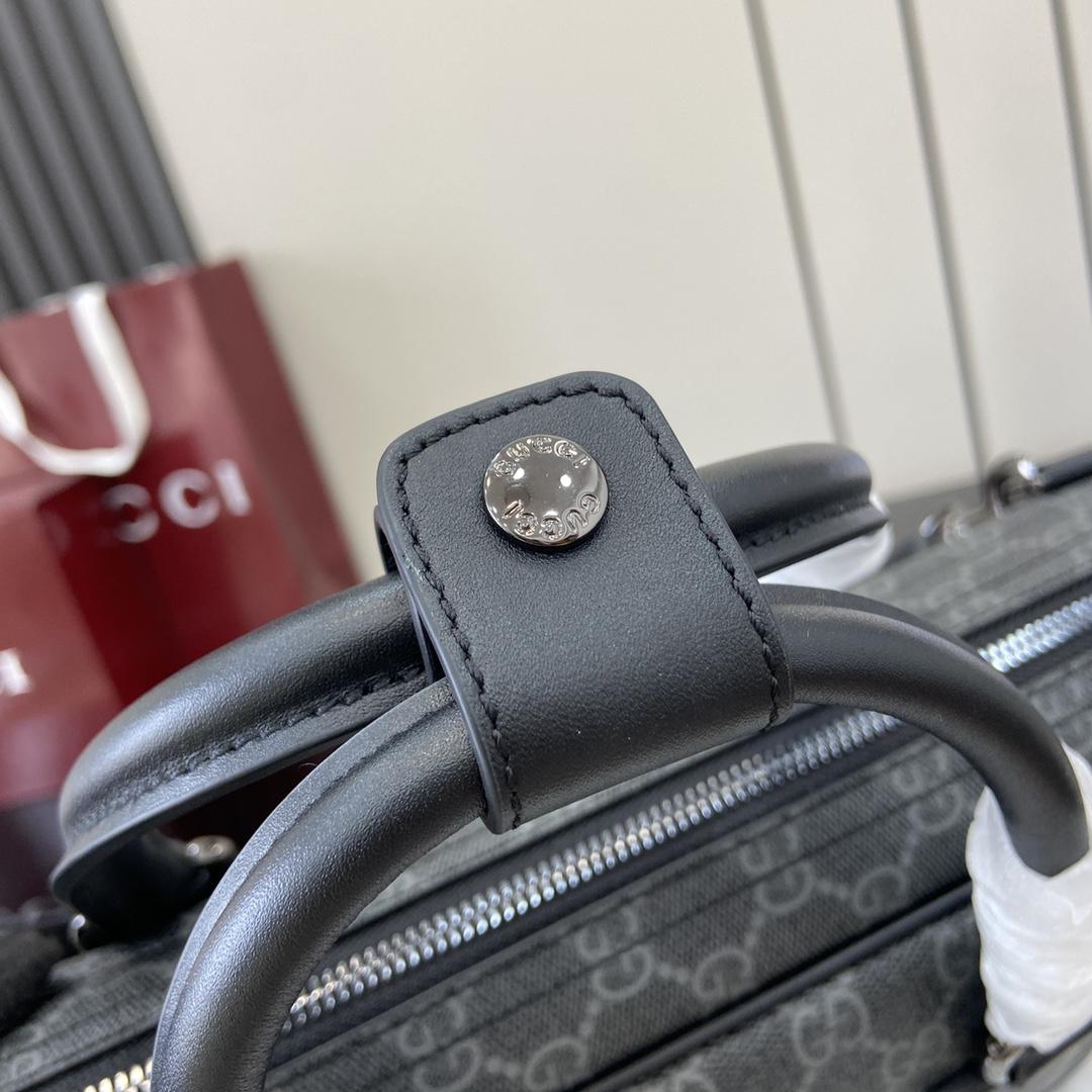 Gucci GG Emblem Medium Briefcase - DopestKickz