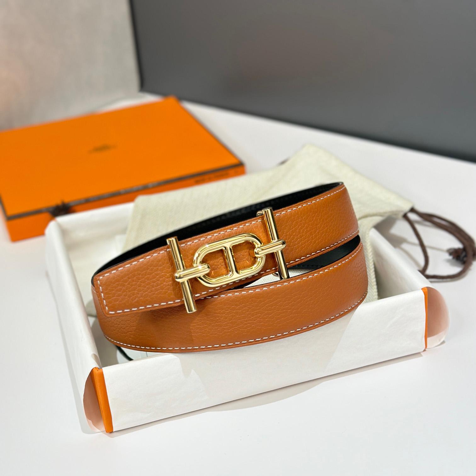 Hermes Ancre Buckle & Reversible Leather Strap 32mm - DopestKickz