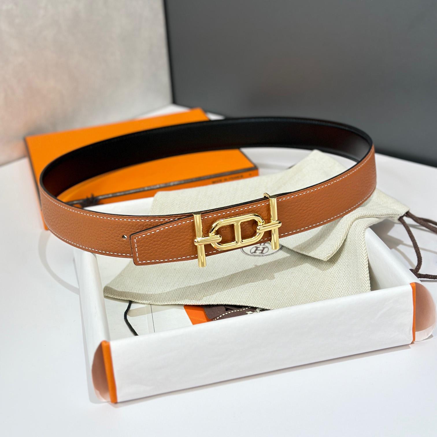 Hermes Ancre Buckle & Reversible Leather Strap 32mm - DopestKickz