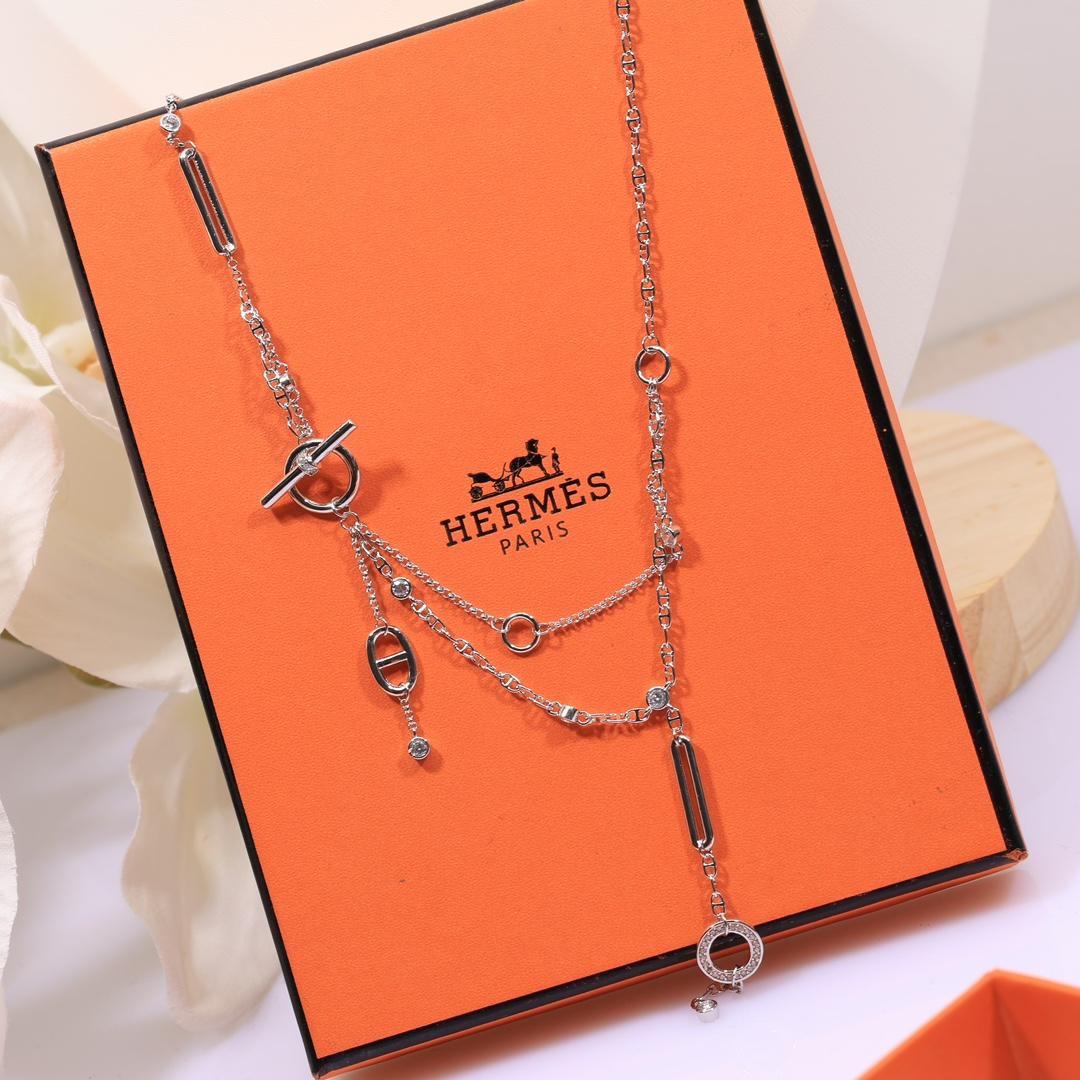 Hermes Chaine D'ancre Chaos Lariat Necklace - DopestKickz
